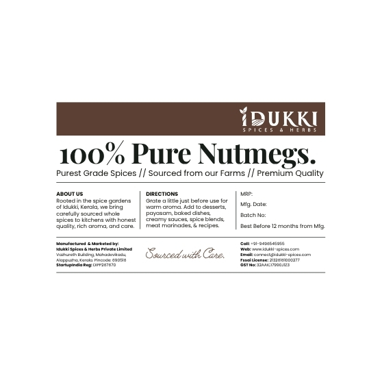 Website Images - Nutmeg 04 - 50Gms - Whole Spices